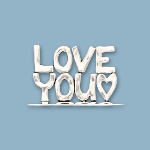 Love You Small Standing Word Plaque